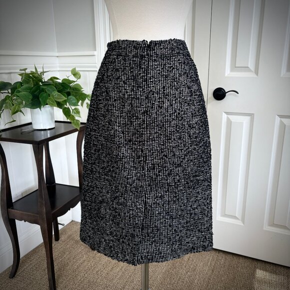 J. Crew Notte Black Multi Metallic Boucle Tweed Pencil Skirt, 4 - Picture 5 of 10